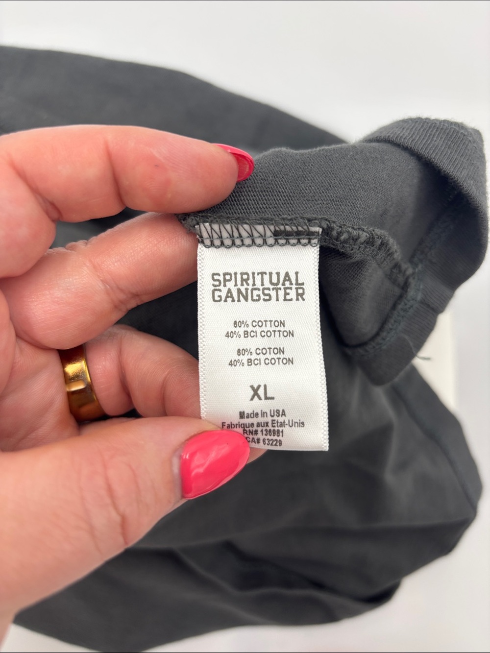 Spiritual Gangster Crawford Lovers Club Crop Tank in Ash - Picture 6 of 7